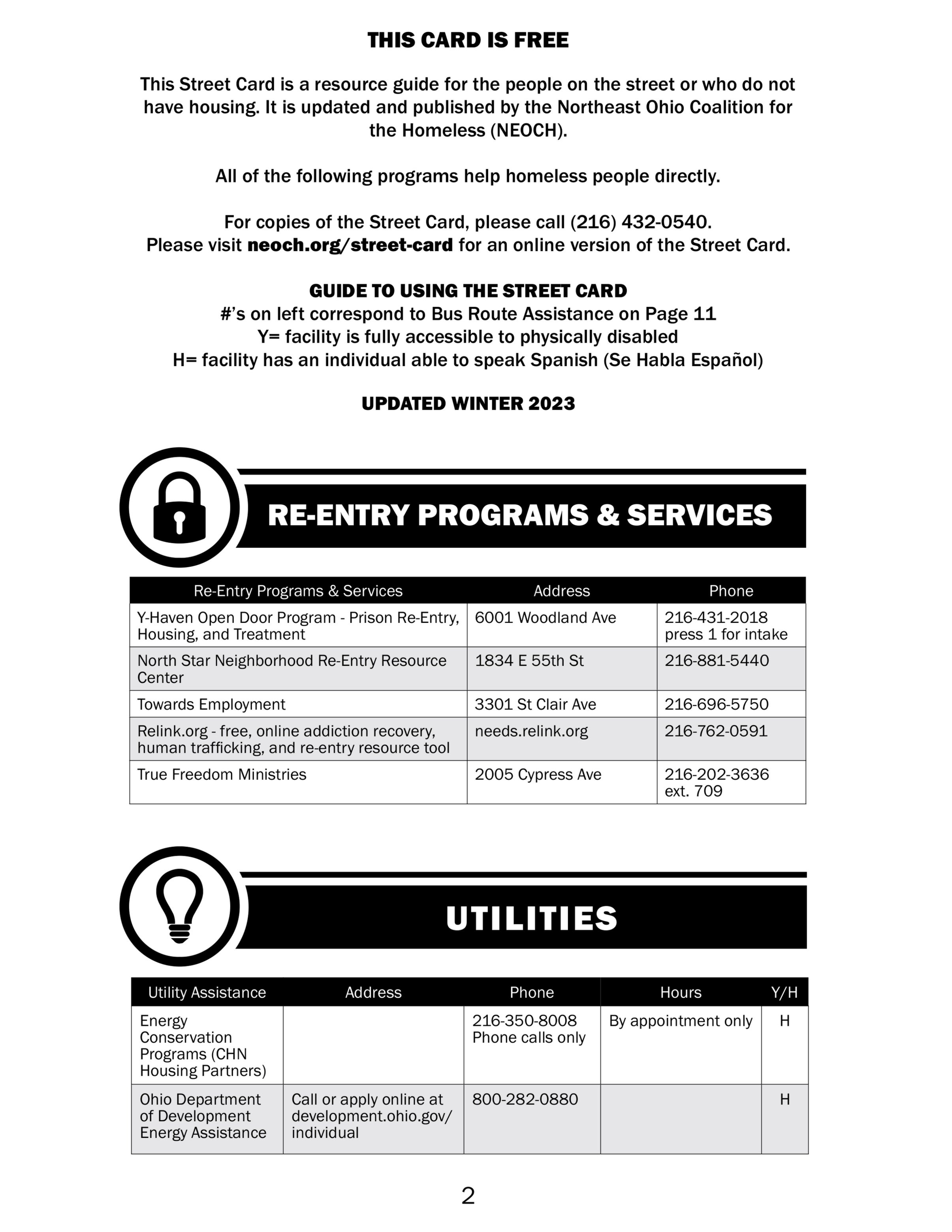 Street Card — Northeast Ohio Coalition for the Homeless (Copy)